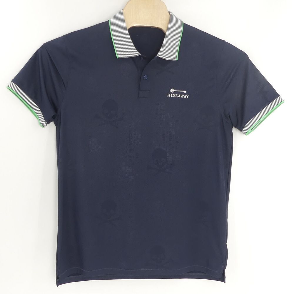 G/Fore Mens Large Skull and Cross Tees Golf Polo Shirt‎ AOP